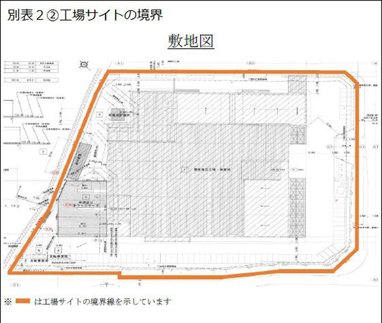 工場サイトの境界図