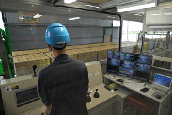 A single operator operates the track loader